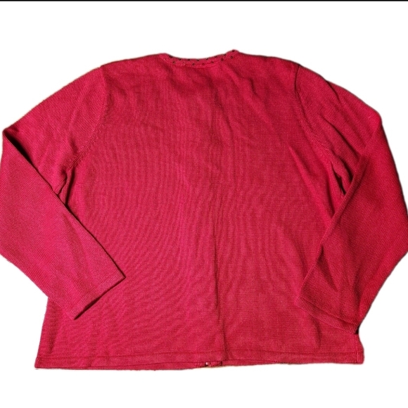 NWT Serengeti Scandia Woods Beaded Holiday Zip Cardigan – Size XL - Picture 10 of 10